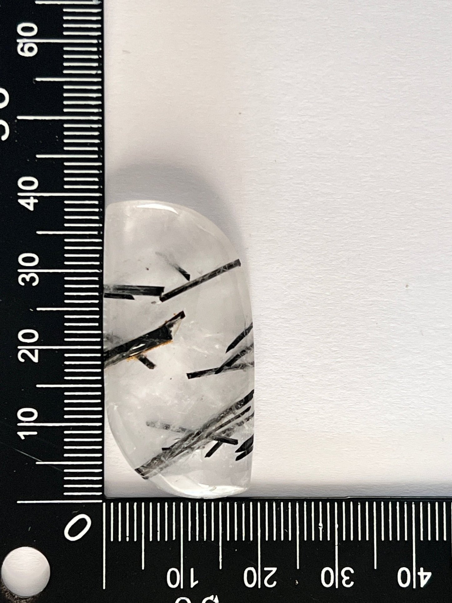 Quartz Tourmaline n°3 (3,9cm x 1,9cm) - Solyluna Macramé