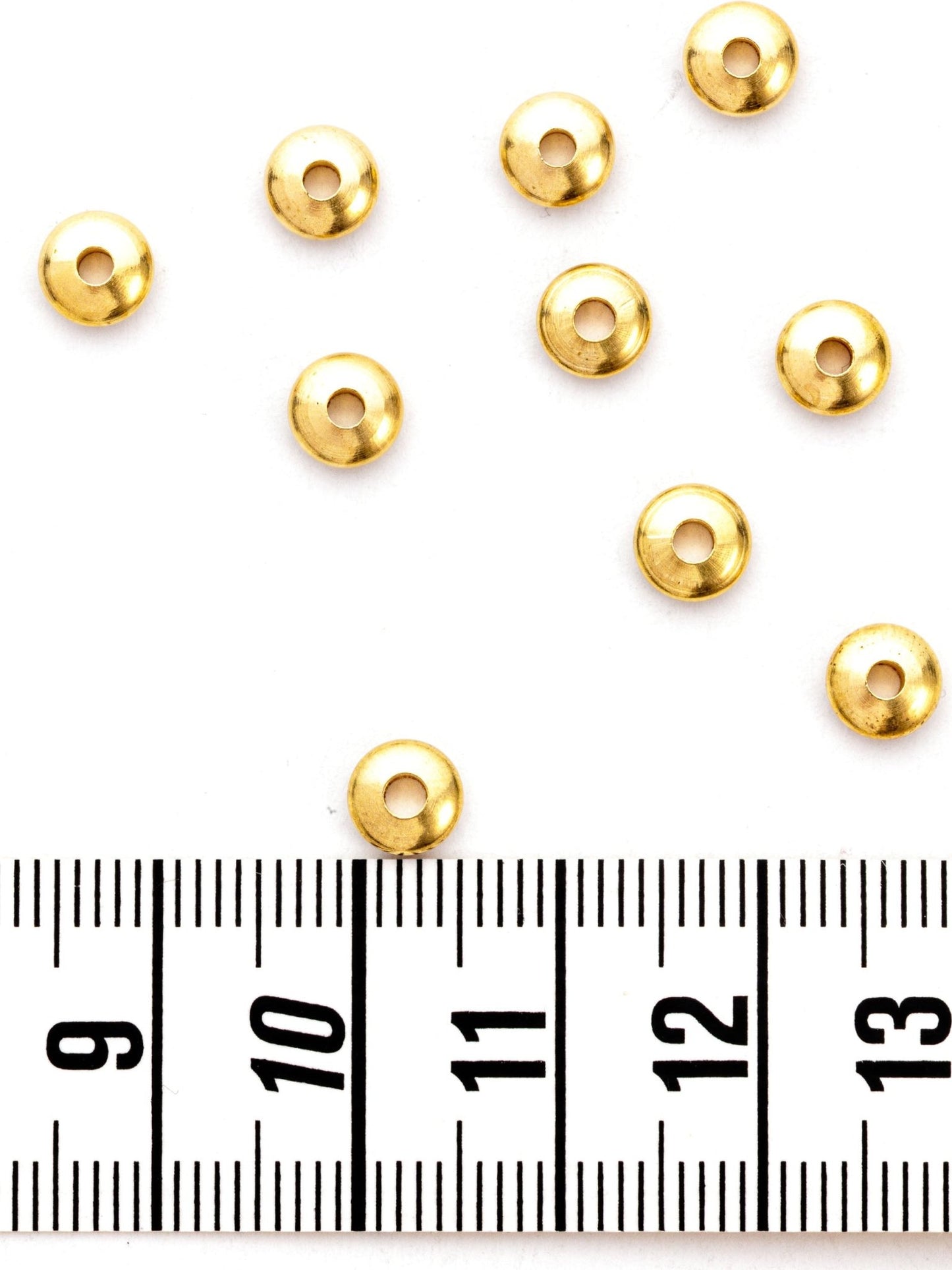 Rondelles bombées métalliques de 6mm - Solyluna Macramé