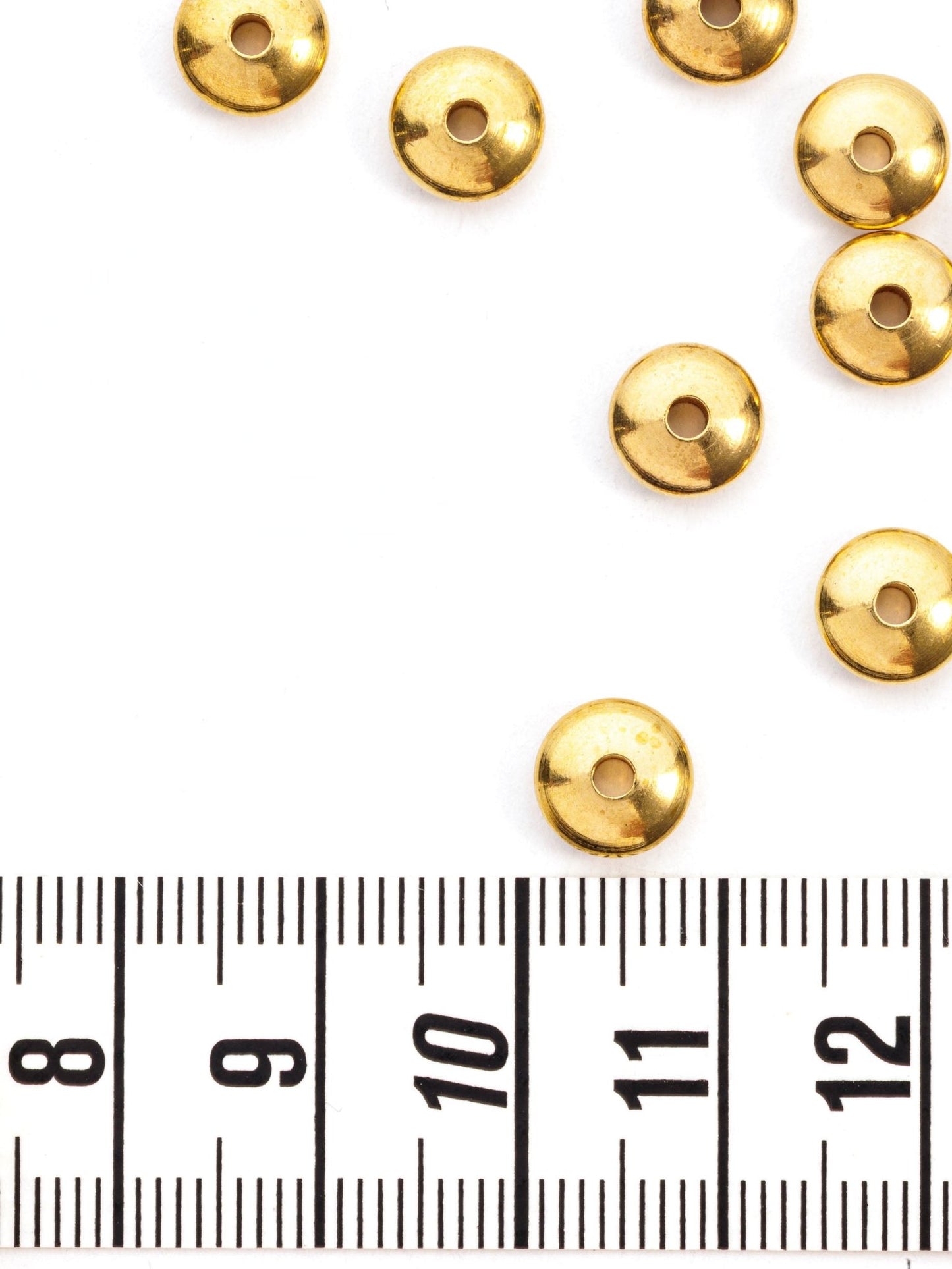 Rondelles bombées métalliques de 8mm - Solyluna Macramé