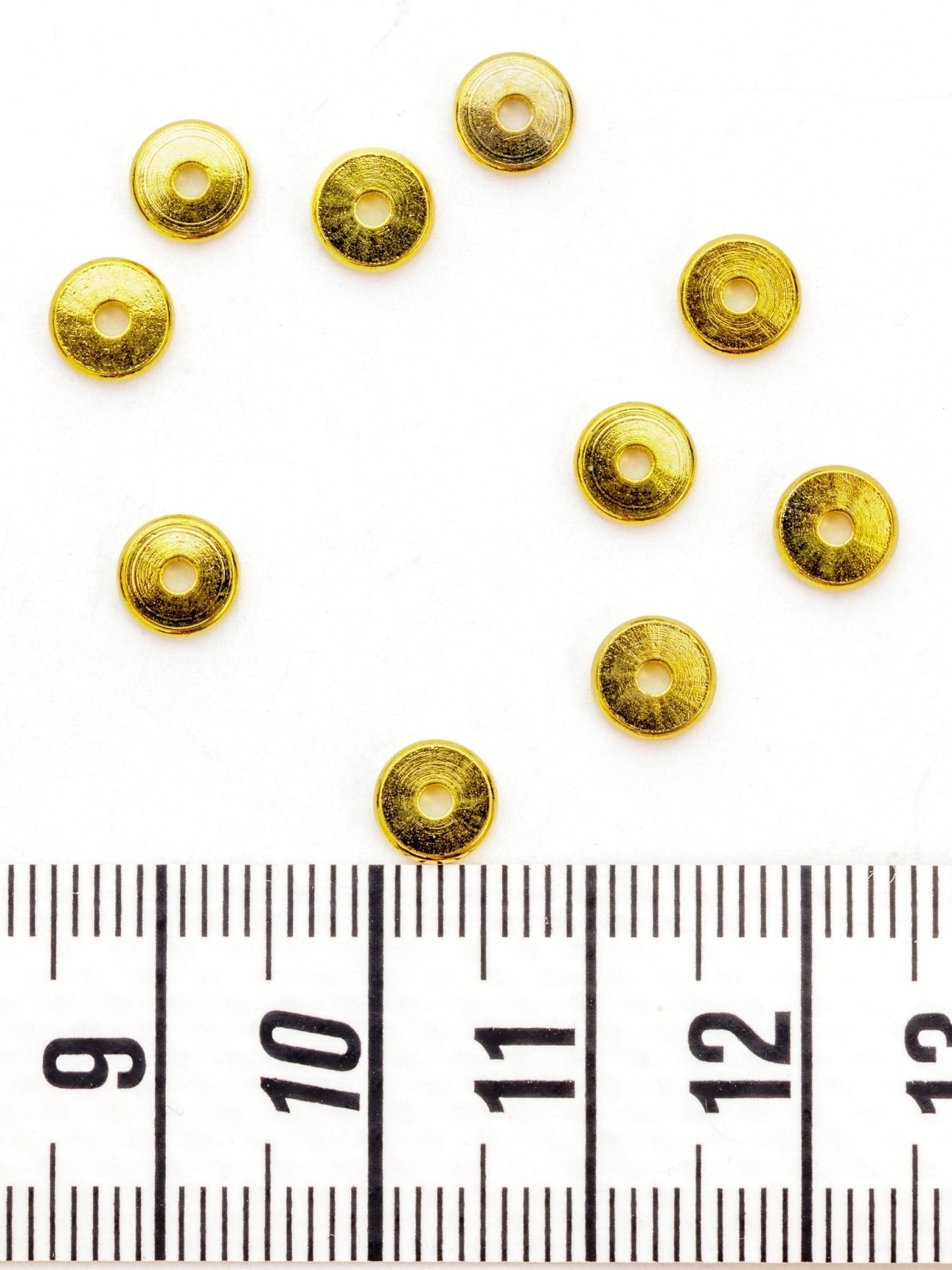 Rondelles plates métalliques de 6mm - Solyluna Macramé