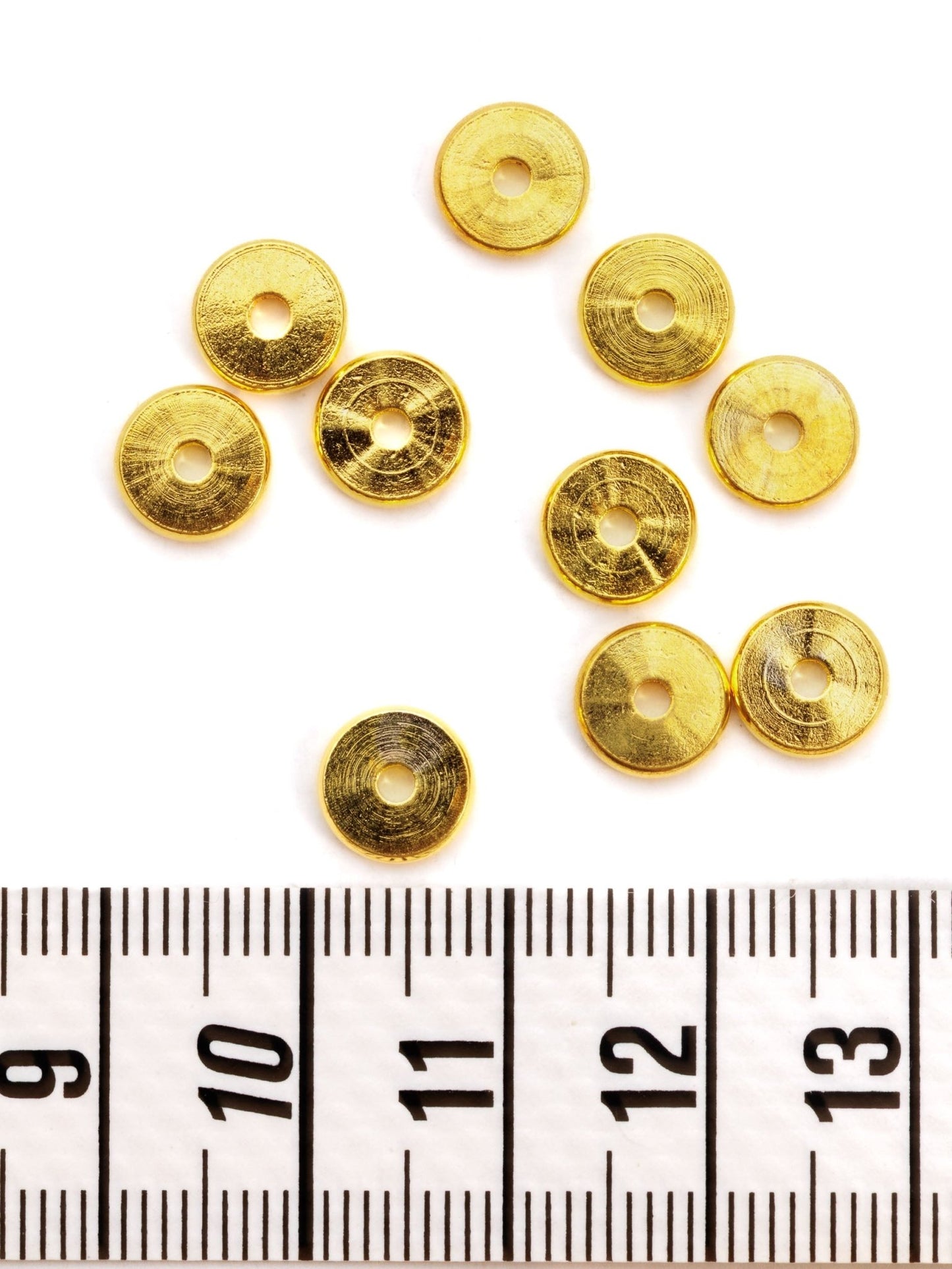 Rondelles plates métalliques de 8mm - Solyluna Macramé