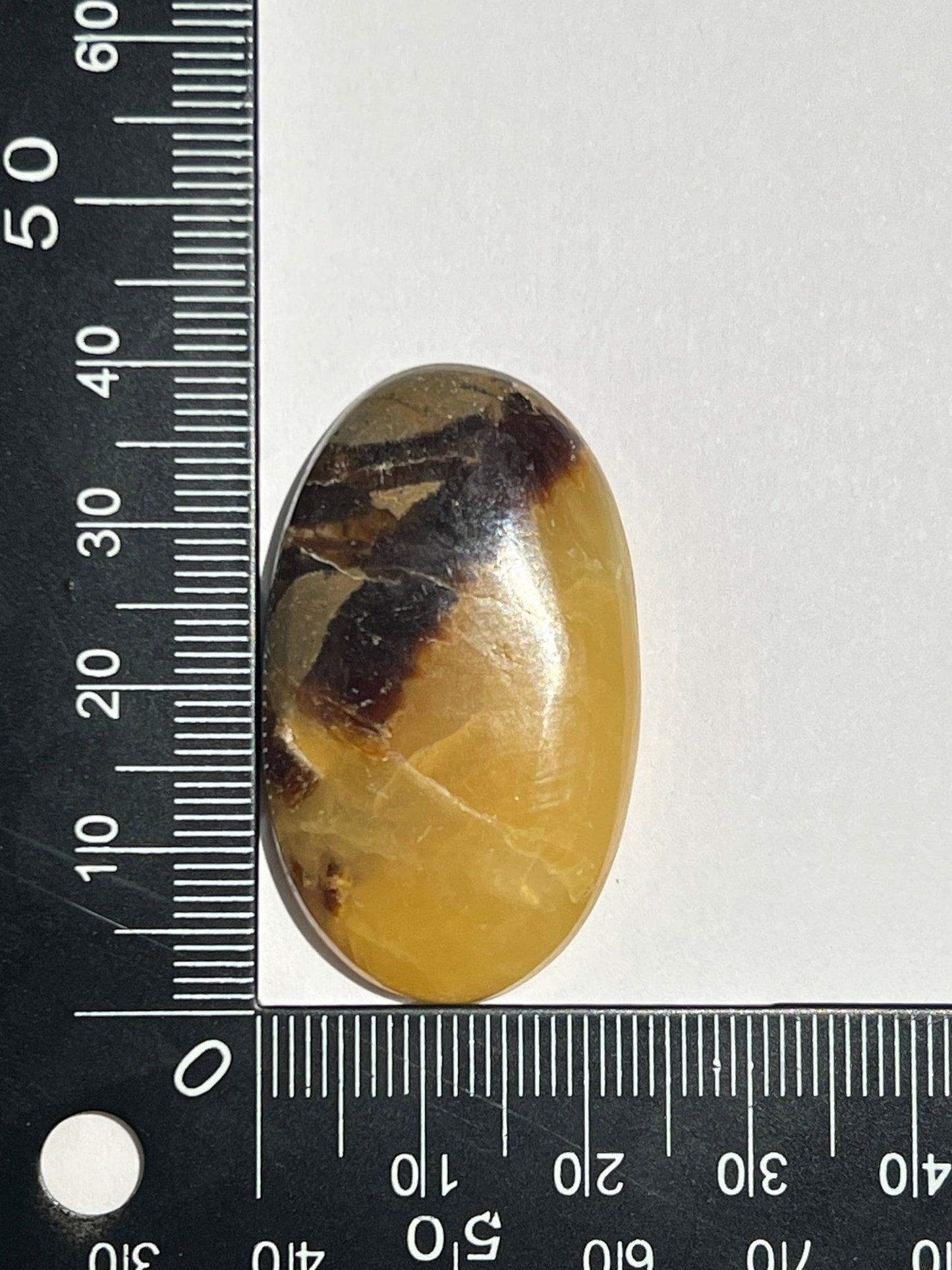 Septaria Jaune n°1 (3,9cm x 2,3cm) - Solyluna Macramé