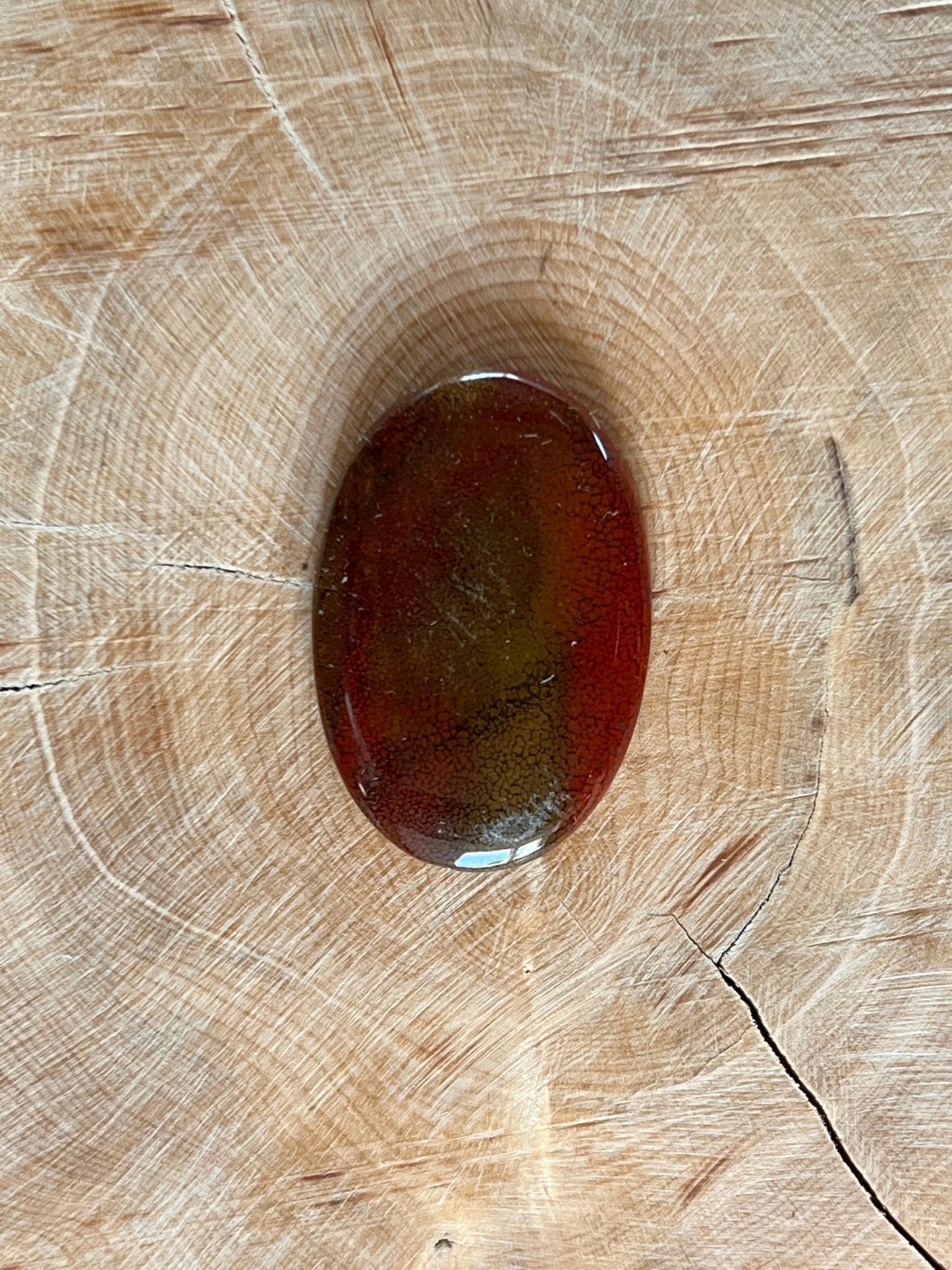 Stromatolite Rouge n°2 (3,1cm x 2,1cm) - Solyluna Macramé