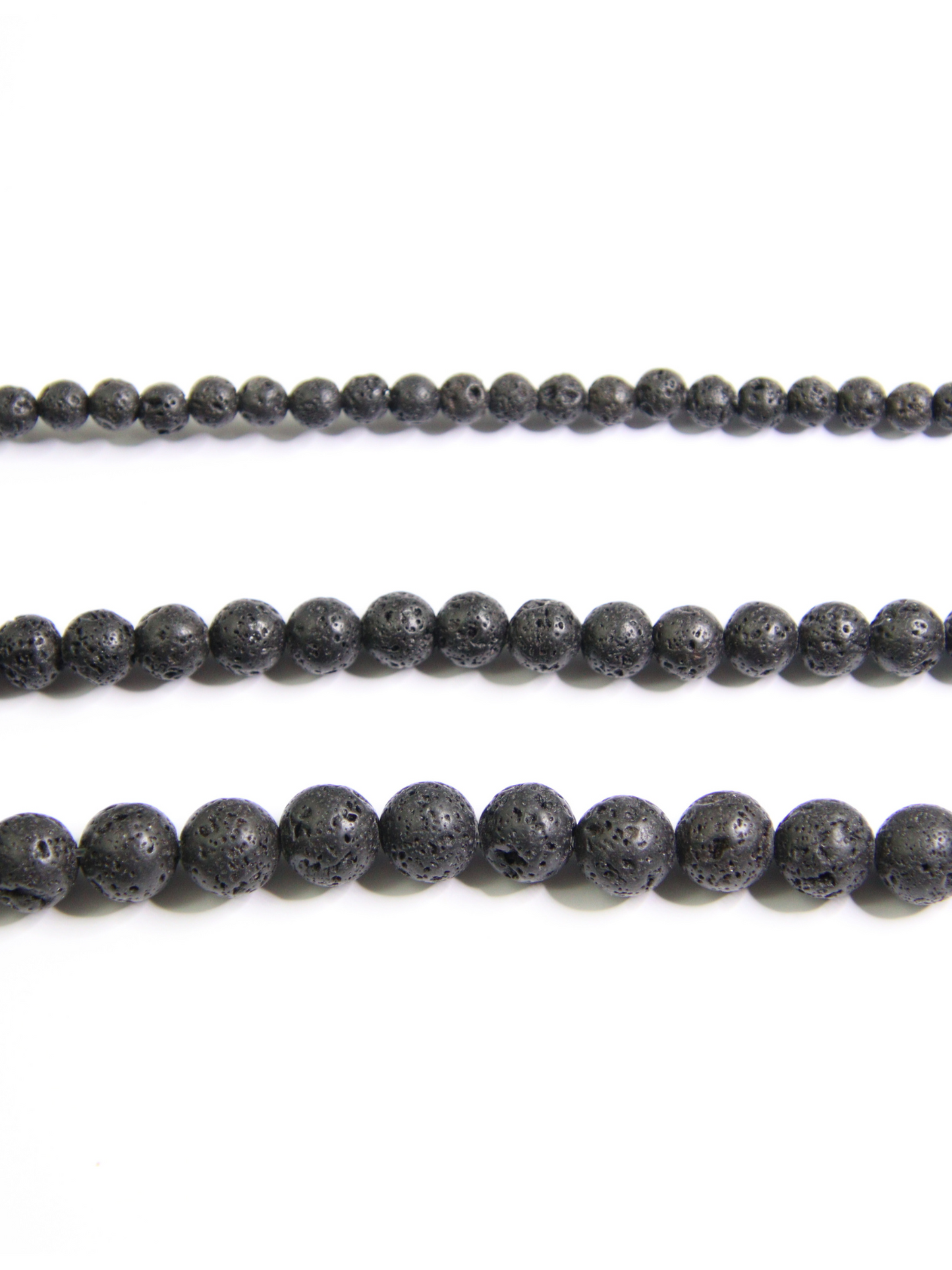 Perles rondes en pierre de lave – 4, 6 ou 8 mm