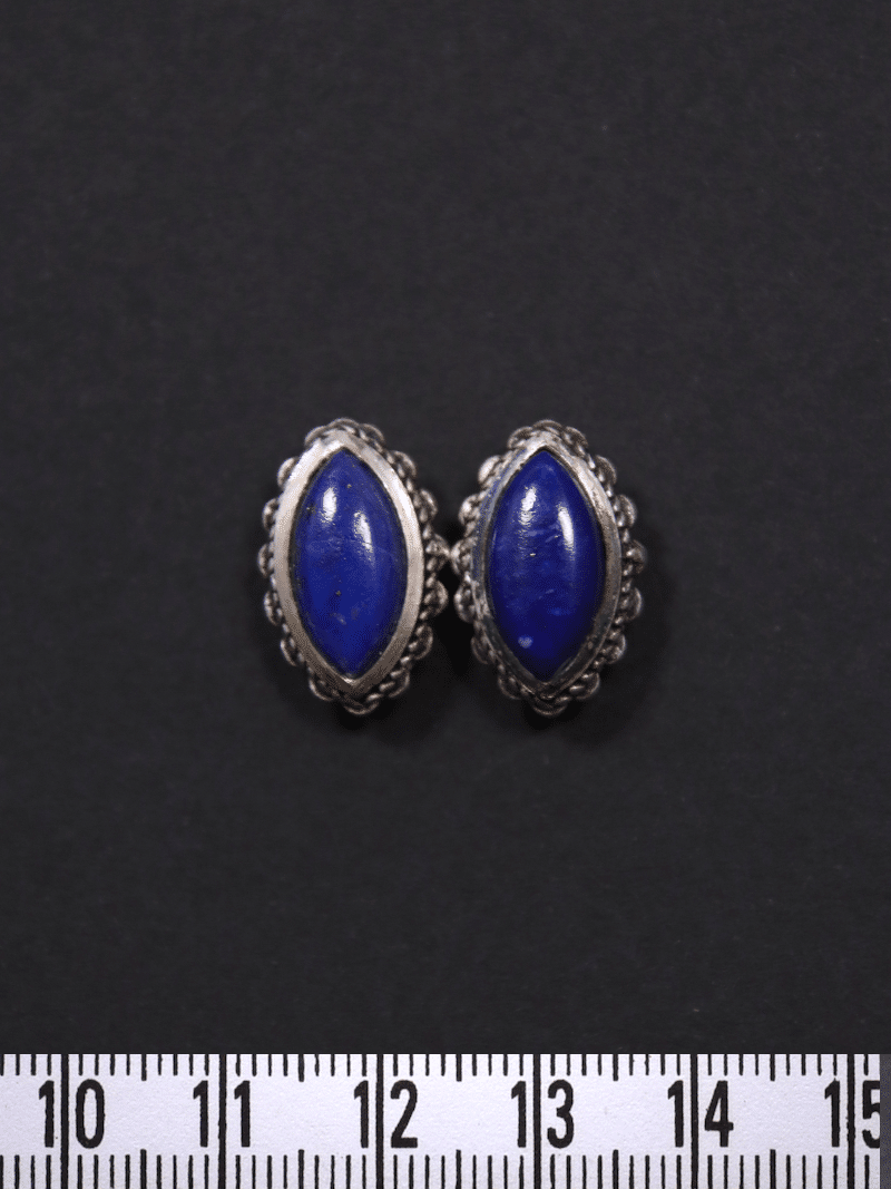 2 Pierres marquises serties de laiton argenté - Solyluna Macramé