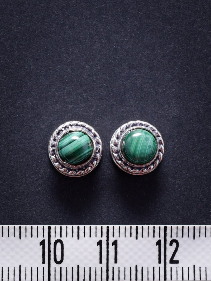 2 Pierres serties de laiton argenté de 9 mm - Solyluna Macramé