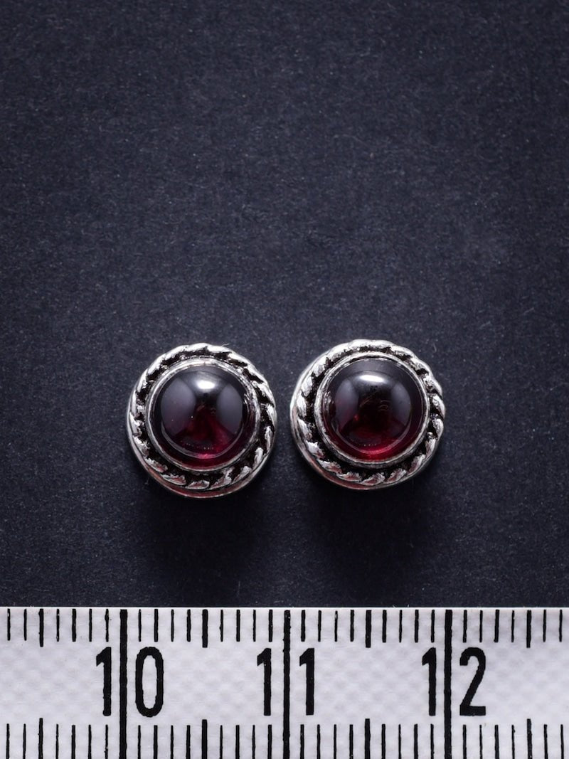 2 Pierres serties de laiton argenté de 9 mm - Solyluna Macramé