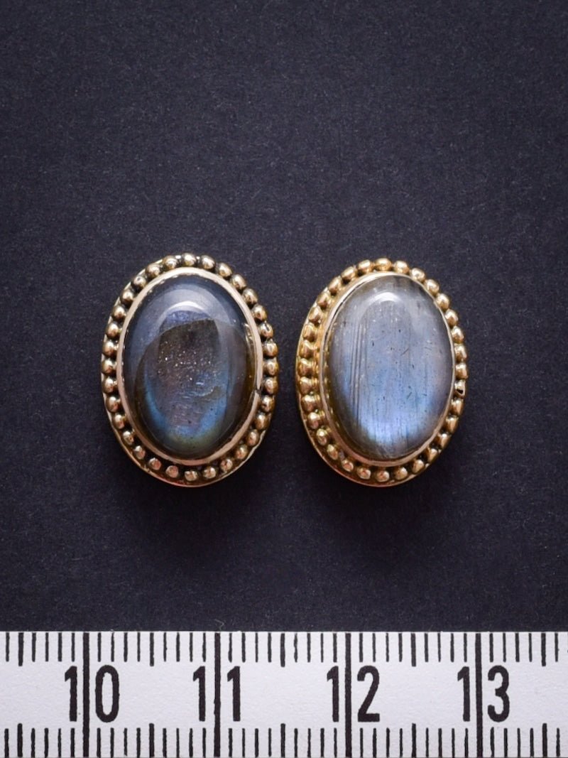 2 Pierres serties de laiton de 17 mm - Solyluna Macramé