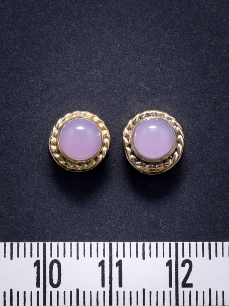 2 Pierres serties de laiton de 9 mm - Solyluna Macramé