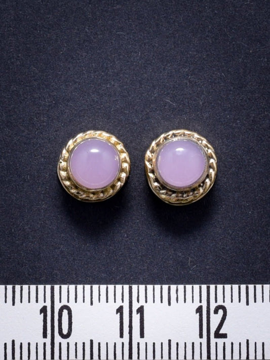 2 Pierres serties de laiton de 9 mm - Solyluna Macramé