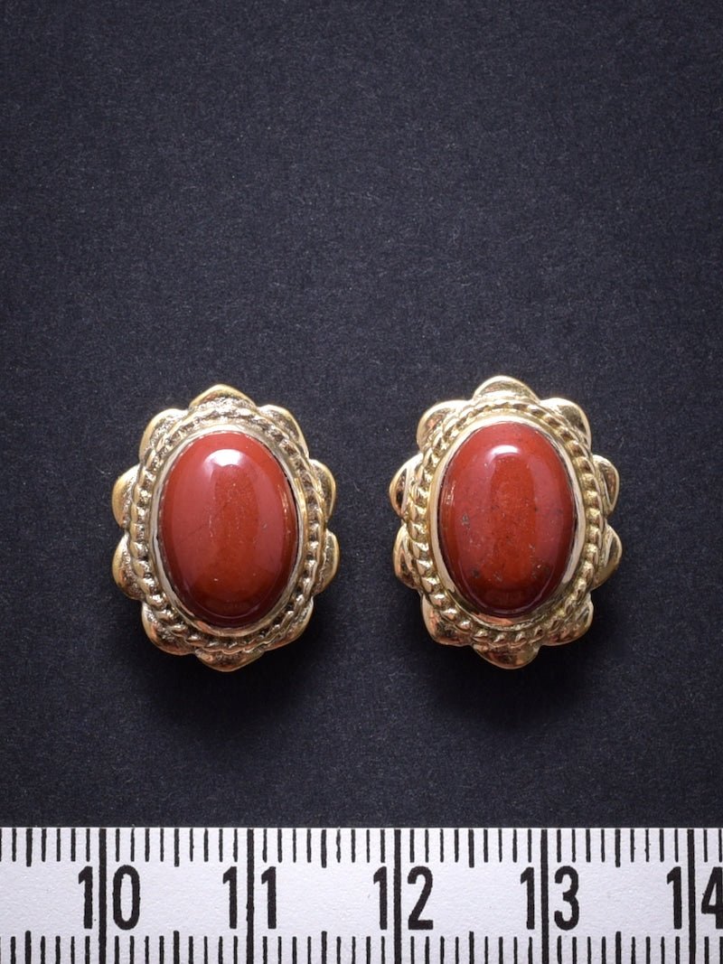 2 Pierres serties de laiton "fleur" de 17 mm - Solyluna Macramé