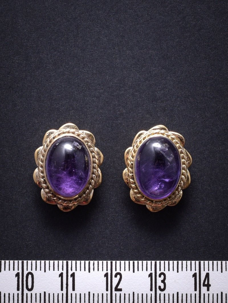 2 Pierres serties de laiton "fleur" de 17 mm - Solyluna Macramé