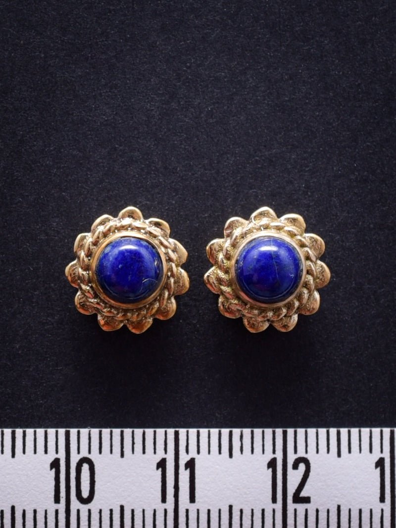 2 Pierres serties de laiton "fleur" de 9 mm - Solyluna Macramé