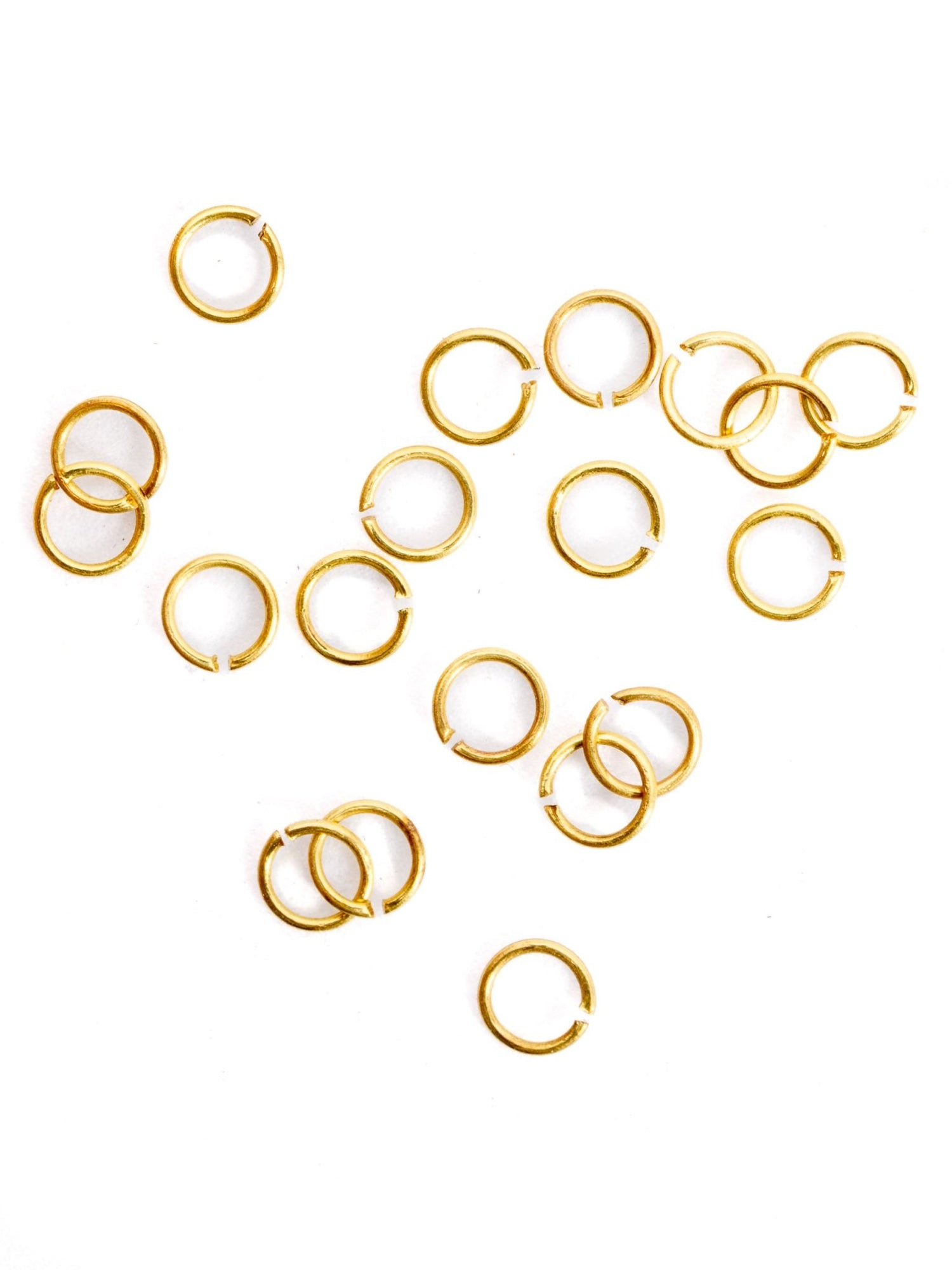 20 anneaux 4mm en laiton - Solyluna Macramé