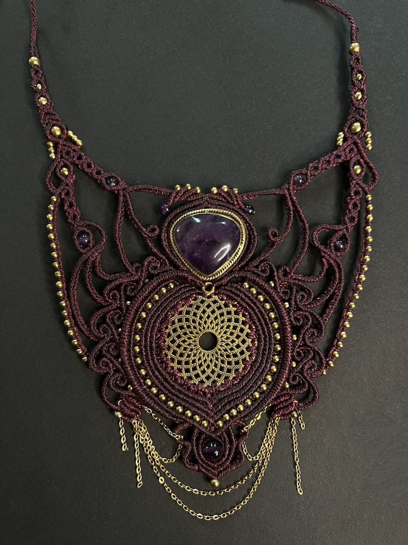 Collier Estampe Améthyste