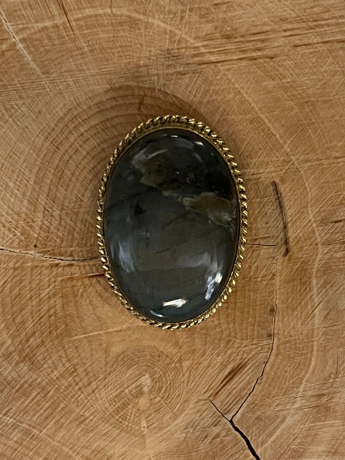Labradorite sertie doré n°D4 (2,5cm x 1,7cm)