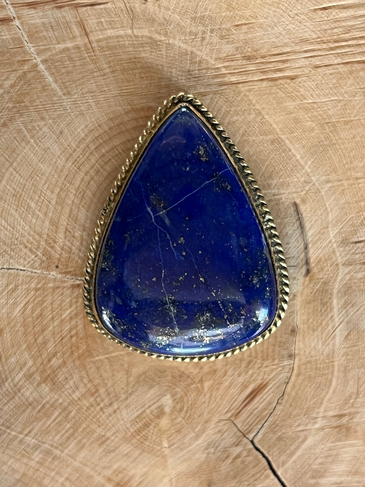 Lapis Lazuli sertie doré n°D3 (3,3m x 2,2cm)
