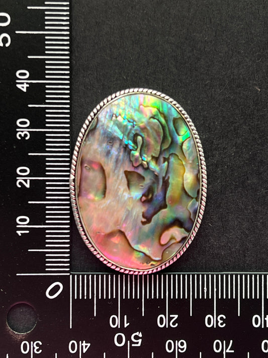 Abalone Shell sertie n°1 (3,8cm x 2,9cm)