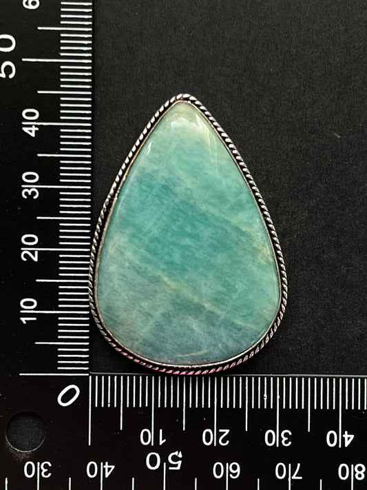 Amazonite sertie n°2 (4,5cm x 3,3cm)