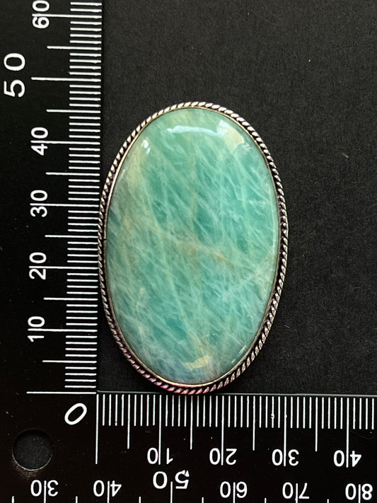 Amazonite sertie n°3 (4,7cm x 3cm)