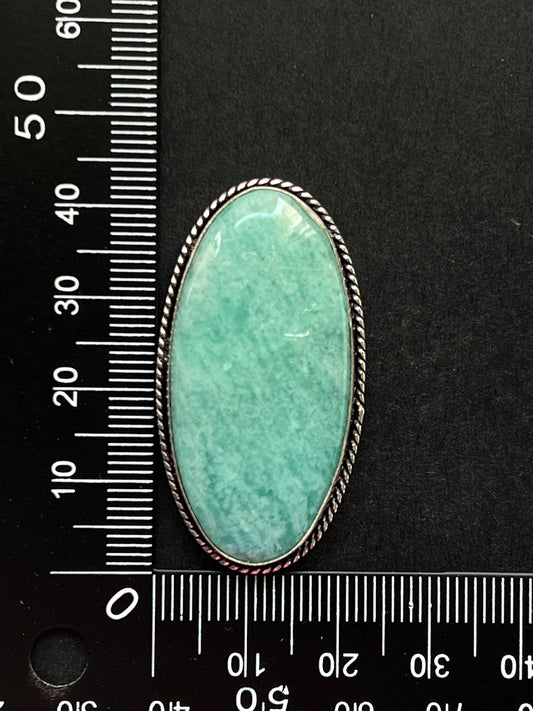 Amazonite sertie n°4 (4,3cm x 2,8cm)