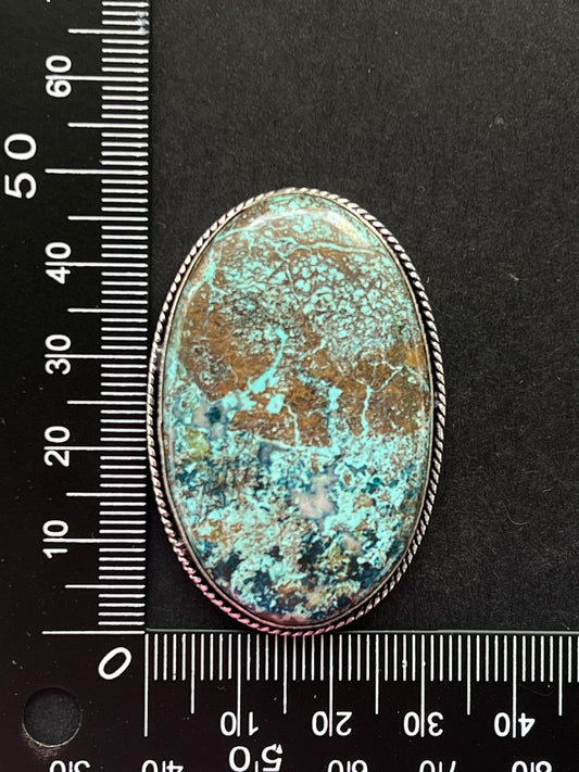 Azurite sertie n°1 (4,8cm x 3,3cm)