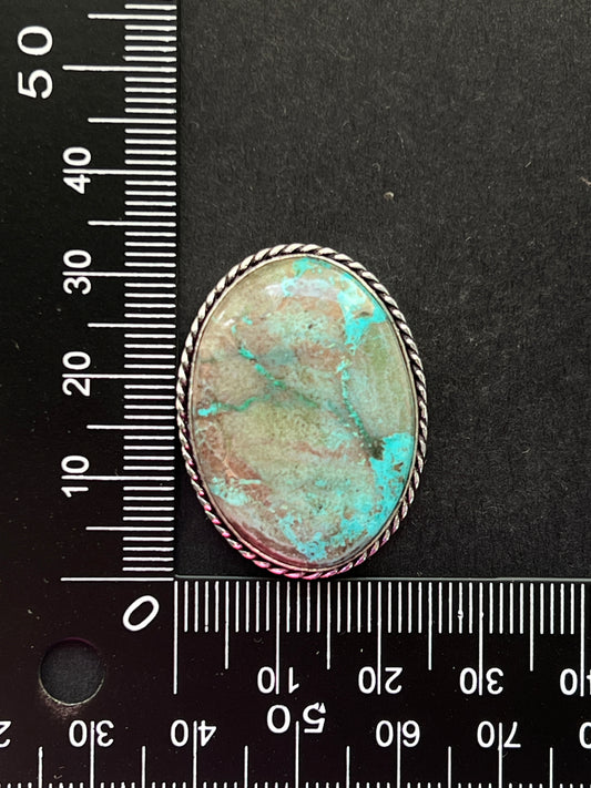 Chrysocolle sertie n°3 (3,3cm x 2,5cm)