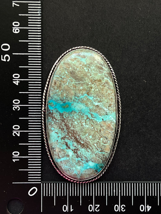 Chrysocolle sertie n°4 (5,4cm x 3cm)