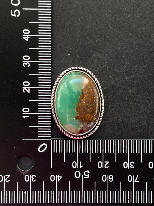 Chrysoprase sertie n°5 (2,8cm x 2cm)