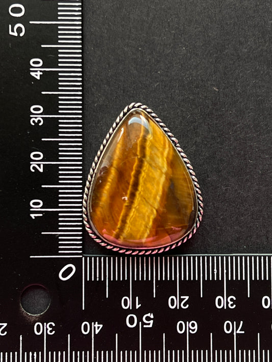 Oeil de Tigre sertie n°3 (3,3cm x 2,6cm)