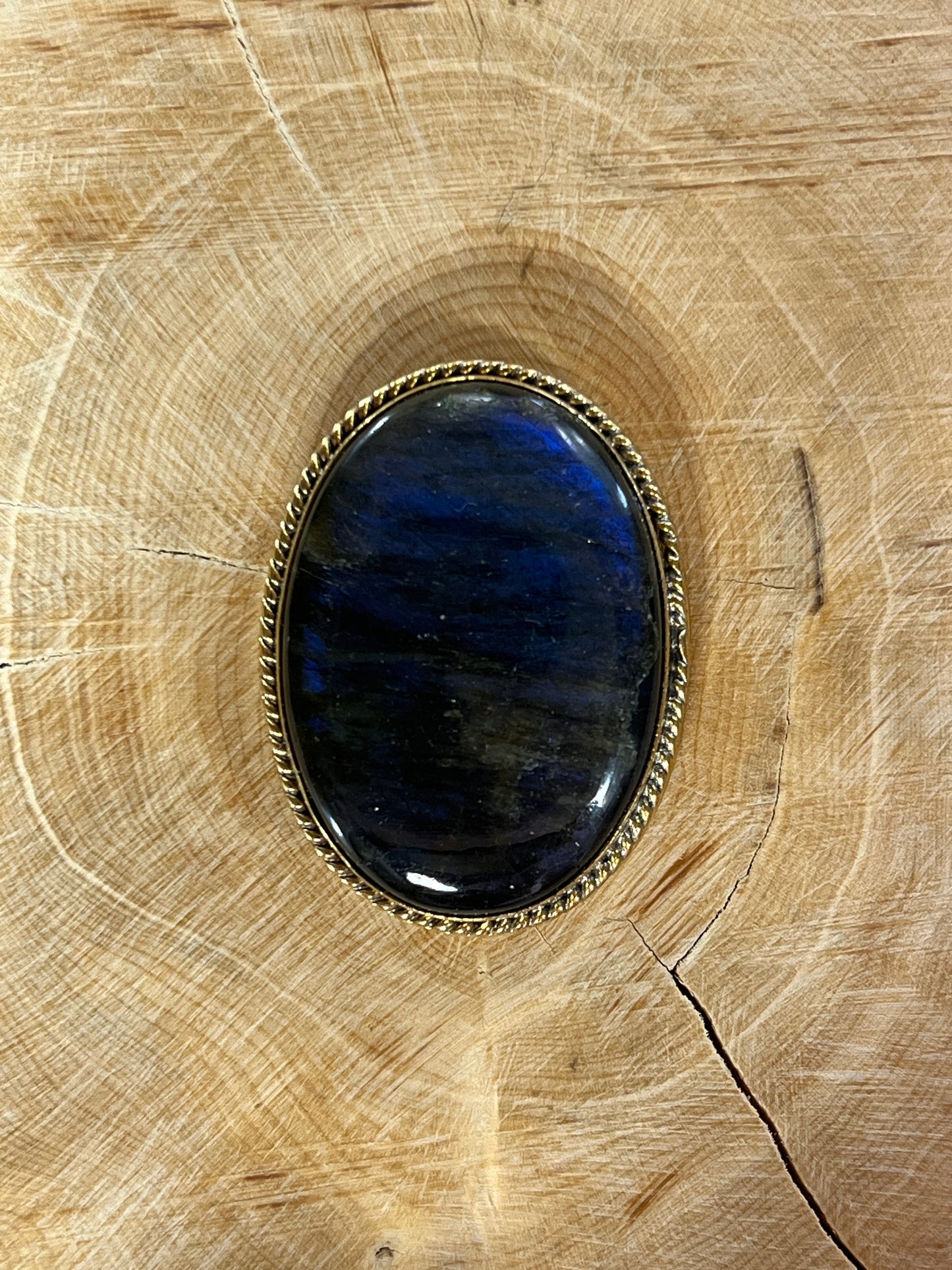 Labradorite sertie doré n°D2 (3,5cm x 2,7cm)