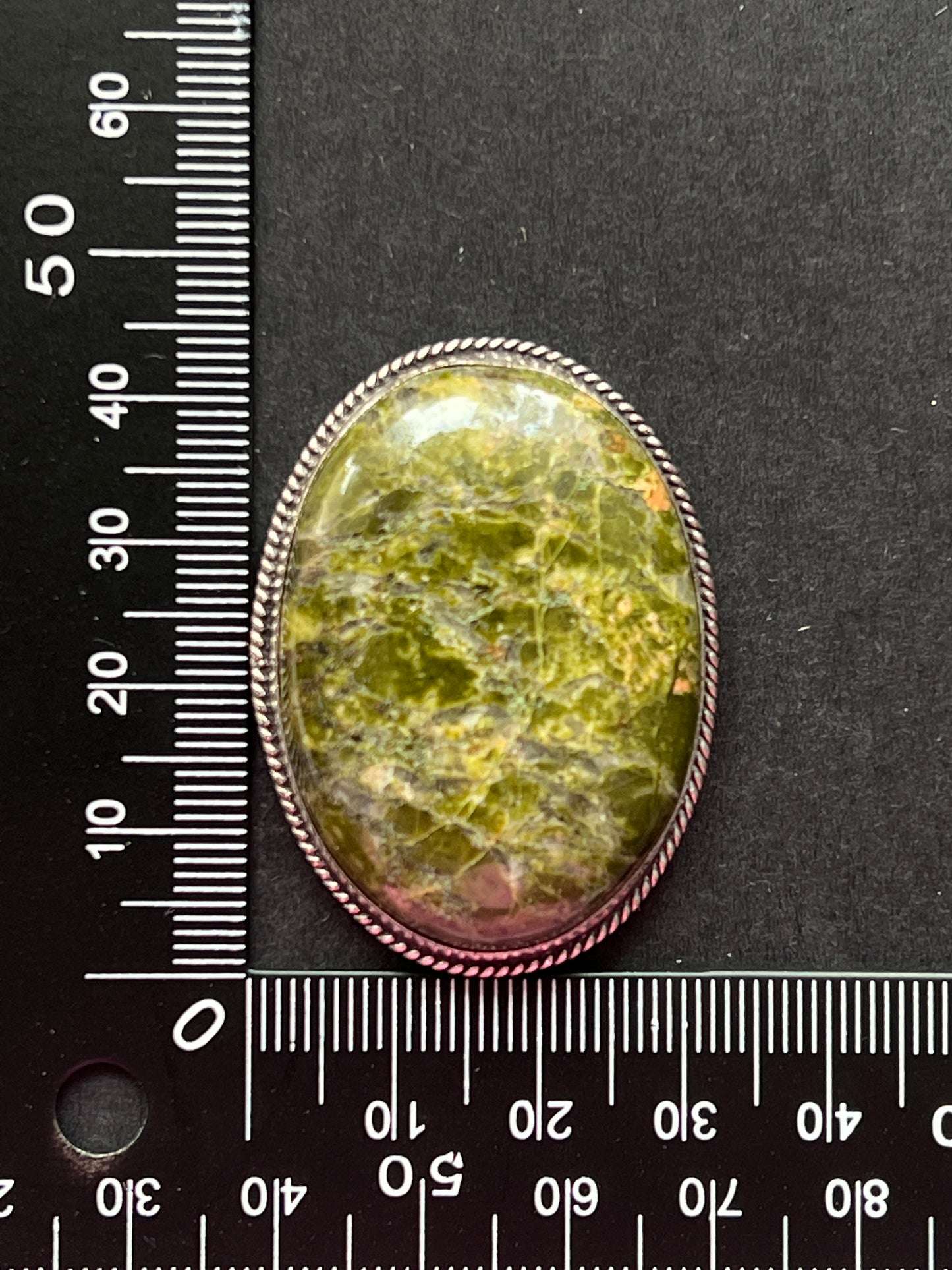 Unakite sertie n°2 (4,5cm x 3,3cm)