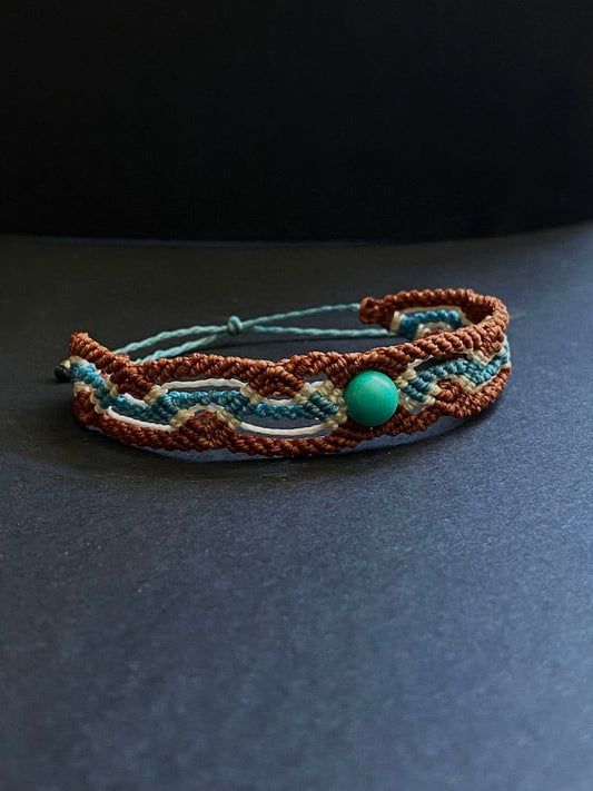 Bracelet turquoise marron 2