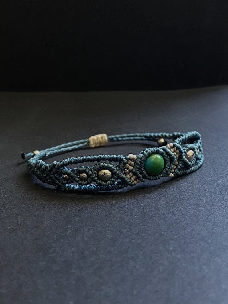 Bracelet perle verte 2