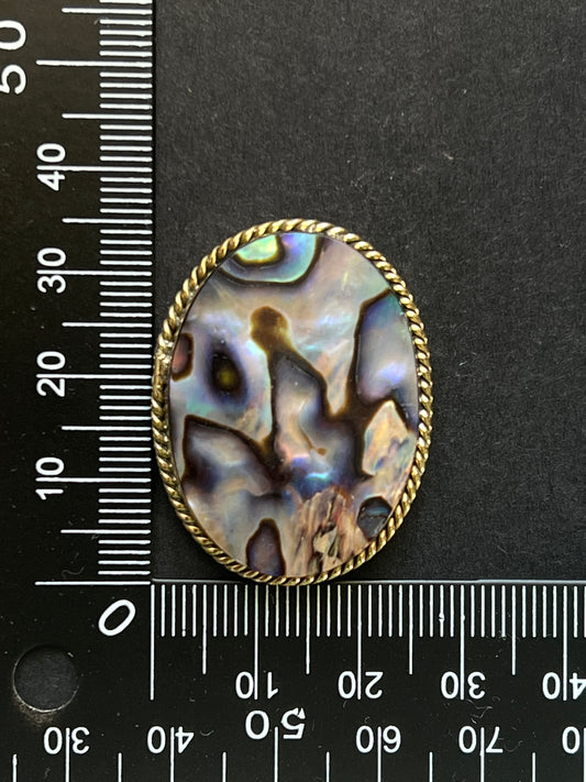 Abalone Shell sertie n°2 (3,6cm x 2,7cm)