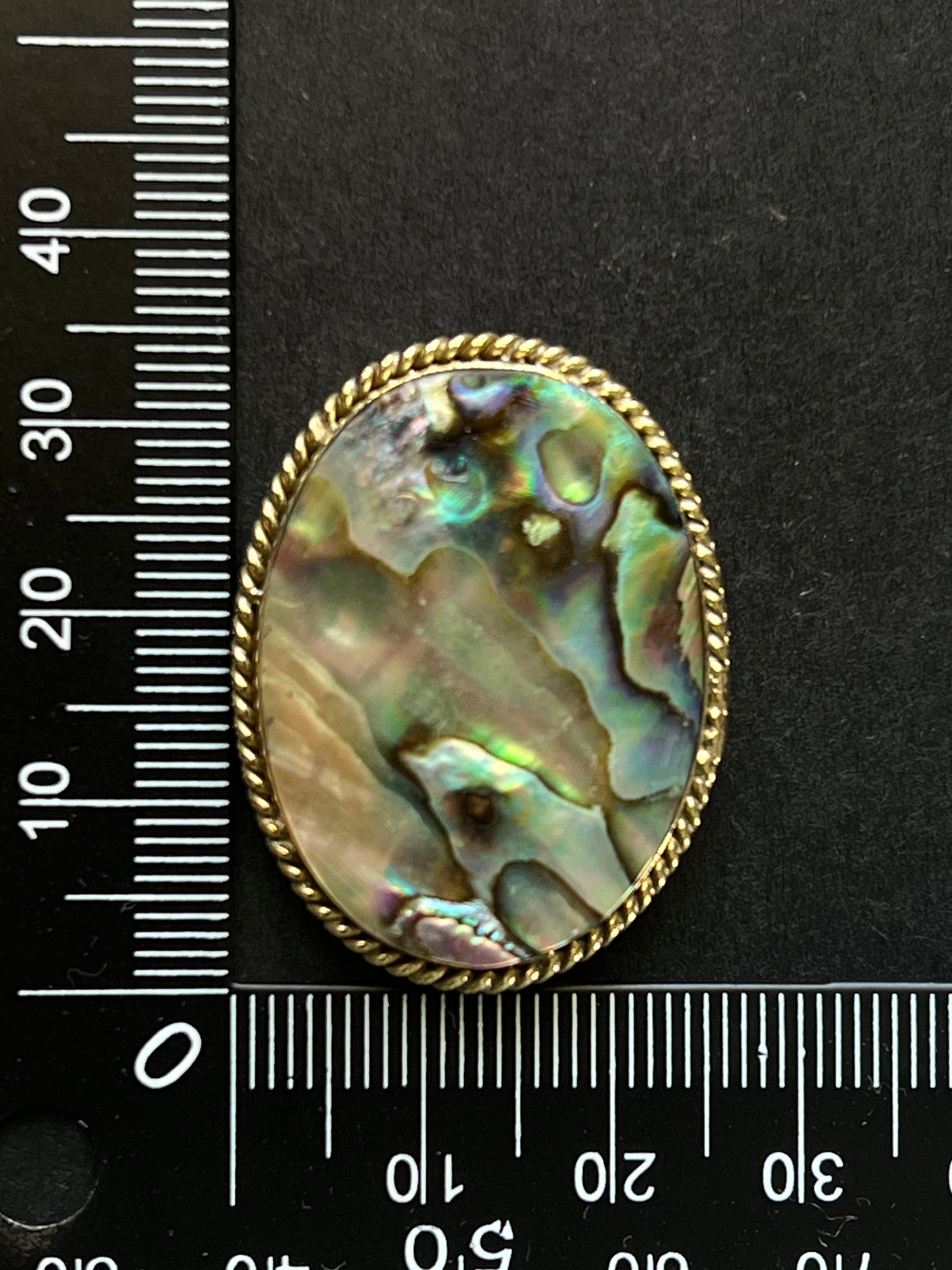 Abalone Shell sertie n°3 (3,5cm x 2,8cm)