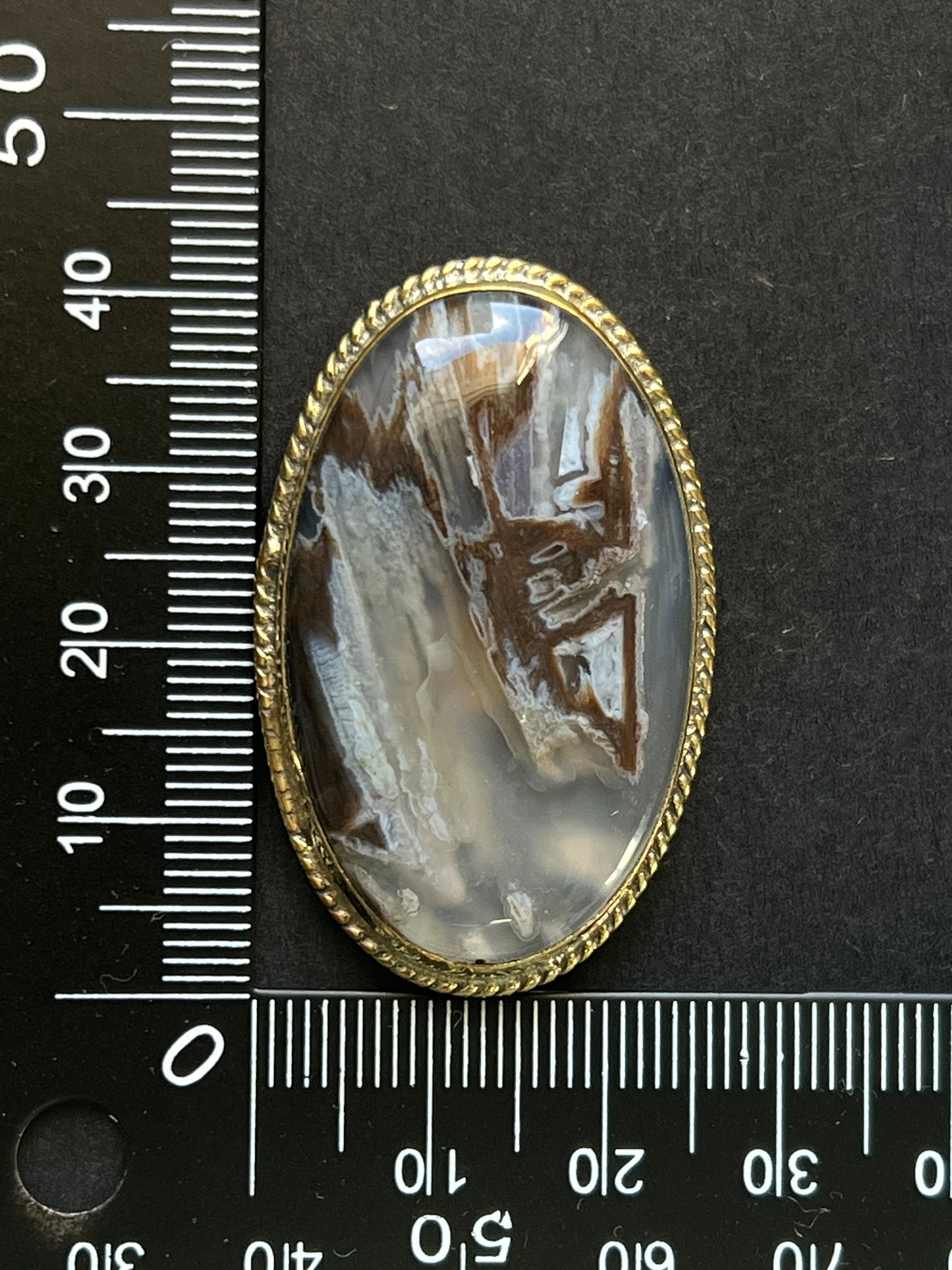 Agate sertie n°2 (4,3cm x 2,7cm)