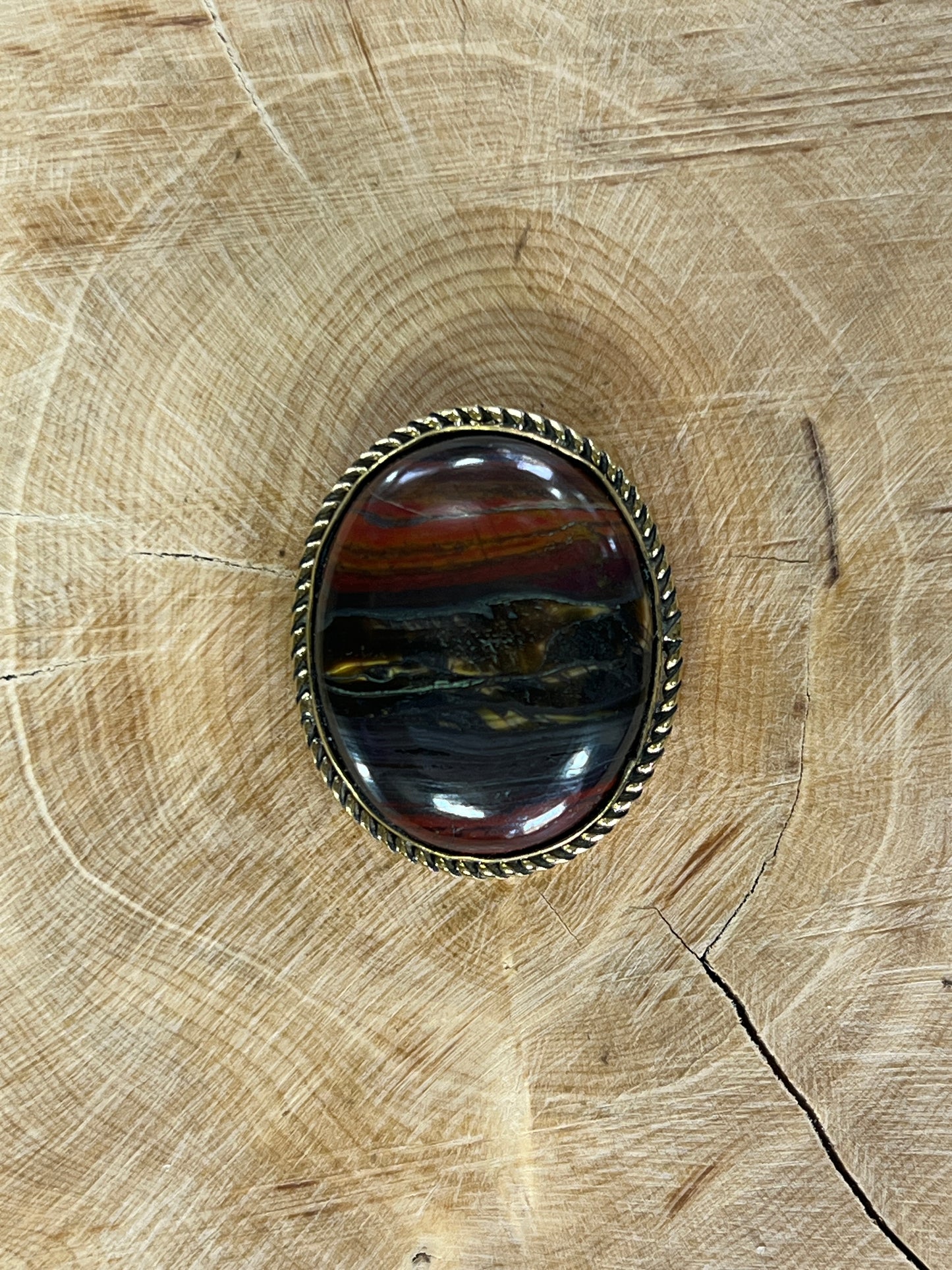 Oeil de Fer sertie doré n°D3 (2,9cm x 2,4cm)