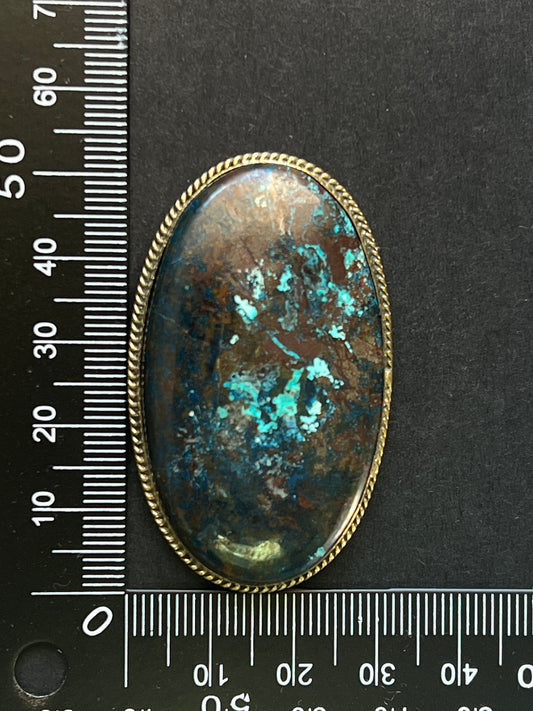 Azurite sertie n°1 (5,3cm x 3,2cm)