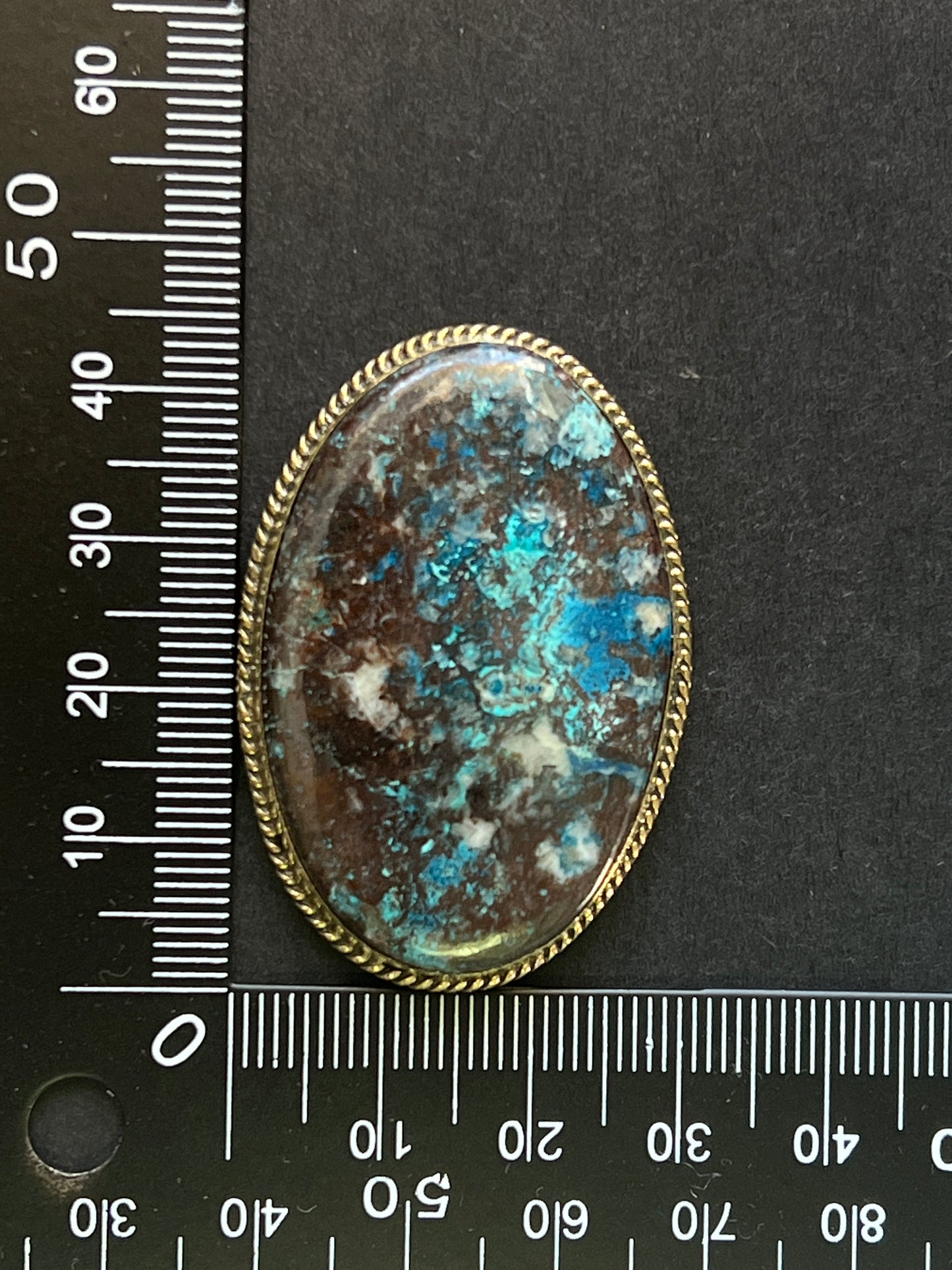 Azurite sertie n°2 (4,5cm x 3cm)