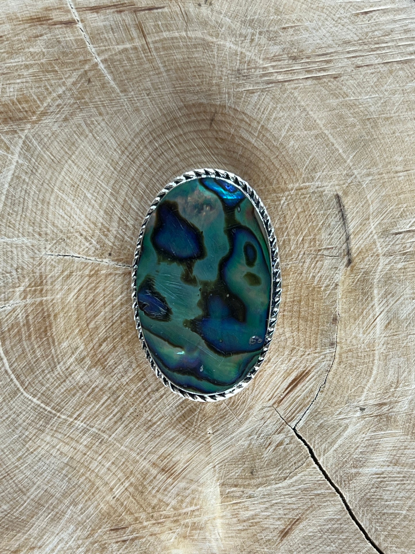Abalone Shell sertie argenté n°A1 (3,3cm x 2,1cm)