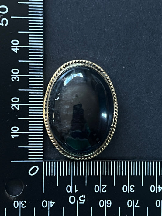 Obsidienne sertie n°3 (3,6cm x 2,7cm)