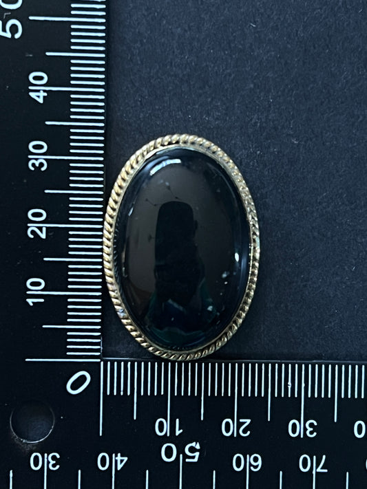 Obsidienne sertie n°5 (3,4cm x 2,4cm)