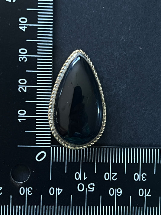 Onyx Noir sertie n°1 (3,3cm x 1,8cm)