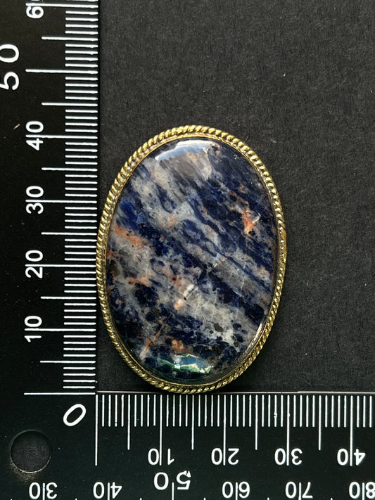 Sodalite sertie n°1 (4,2cm x 3cm)