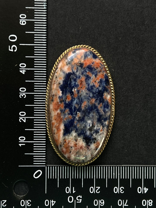 Sodalite sertie n°4 (5cm x 2,8cm)