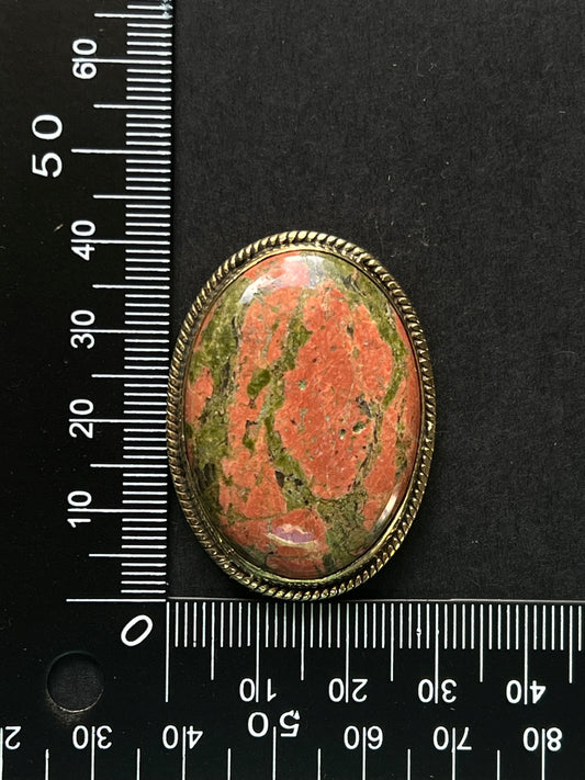 Unakite sertie n°5 (4,2cm x 3cm)