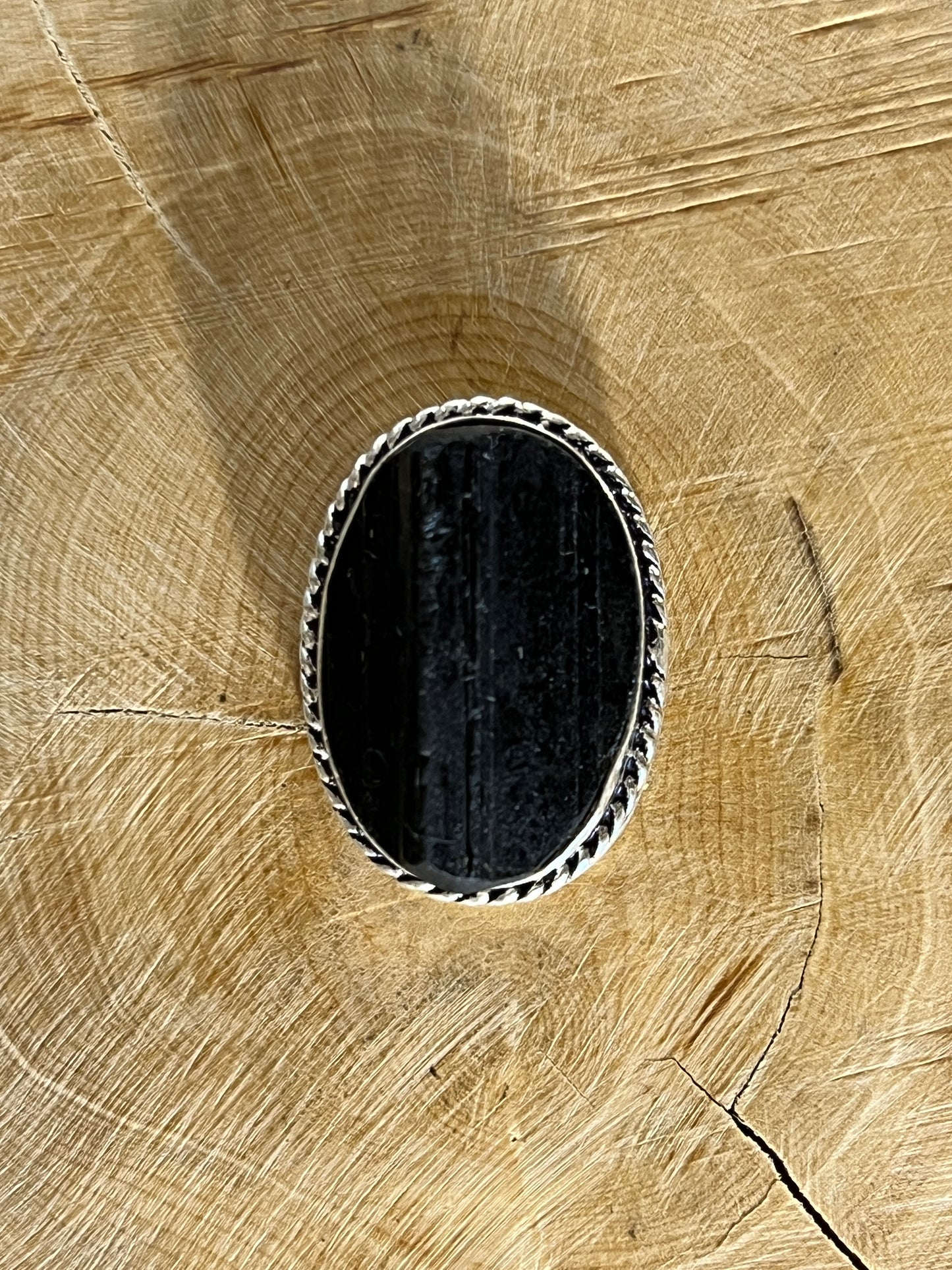 Tourmaline sertie argenté n°A4 (2,7cm x 2cm)