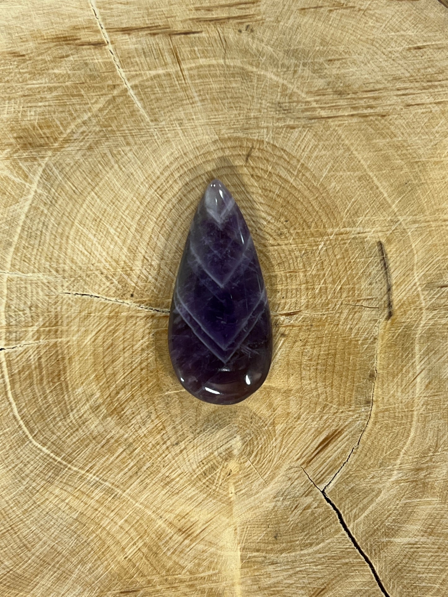 Améthyste Chevron n°3 (3cm x 1,3cm)