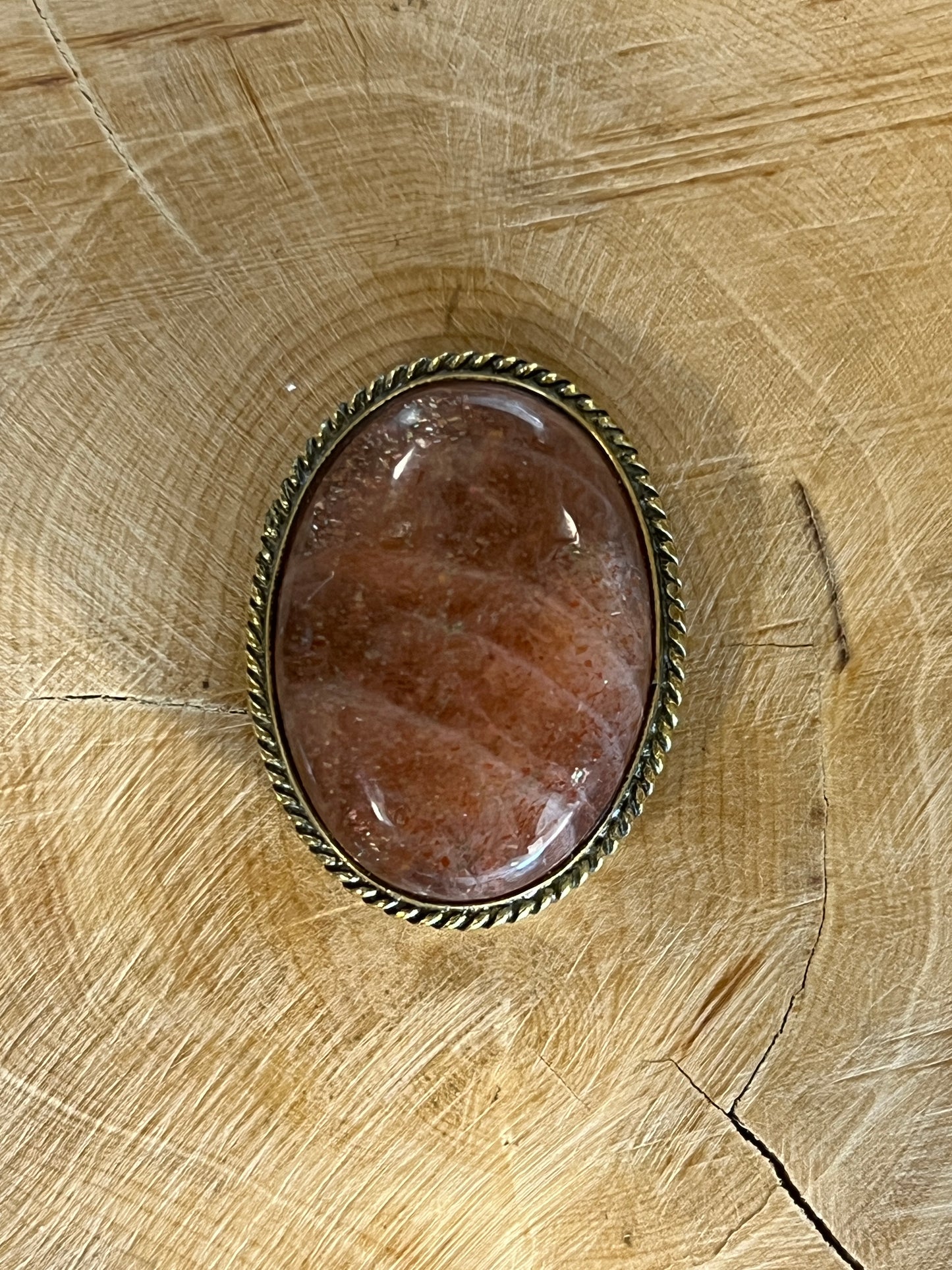 Pierre de soleil sertie doré n°D1 (2,9cm x 2,2cm)